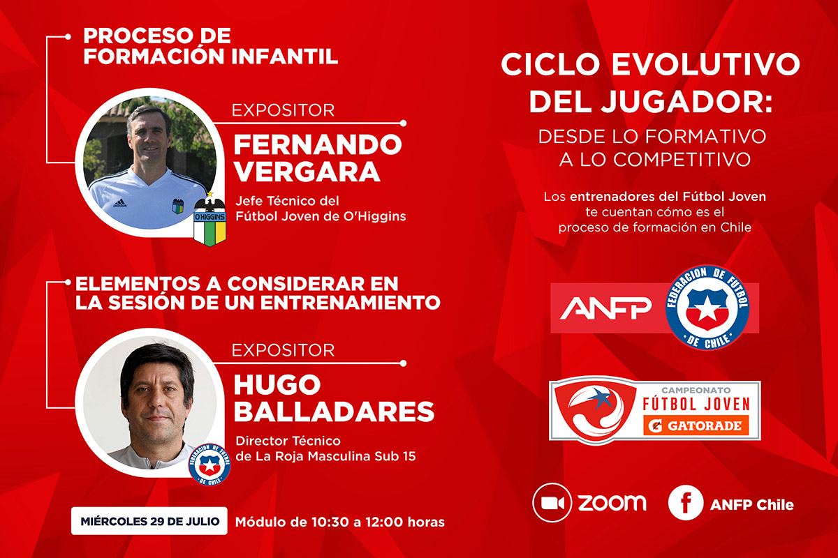 Fernando Vergara y Hugo Balladares continuaron con el webinar Ciclo Evolutivo del Jugador 
